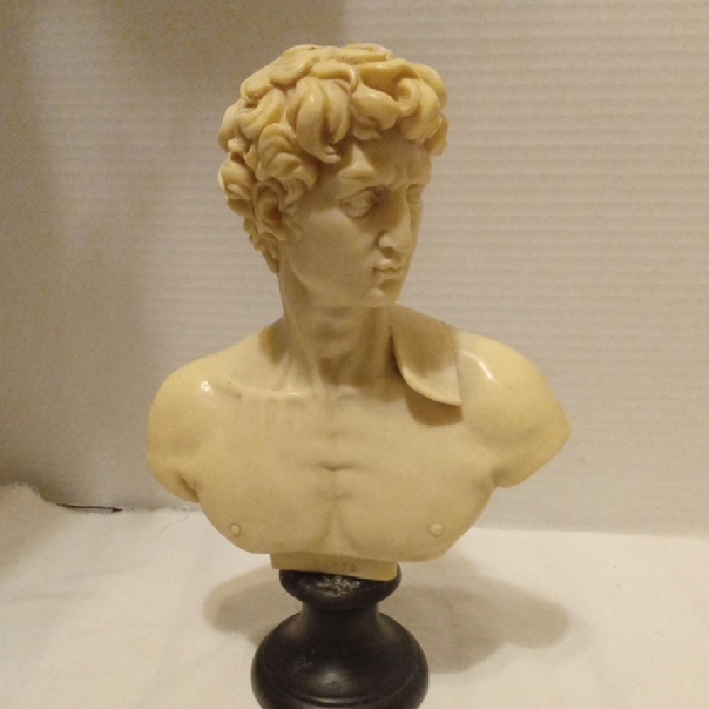 Vintage David Bust Sculpture  Signed By Santini